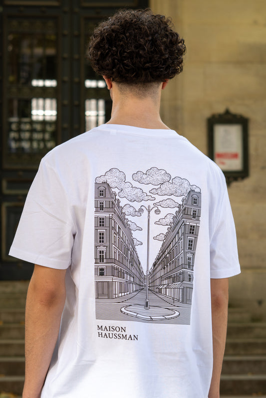 Tee-Shirt Nuit Sur Paris Blanc