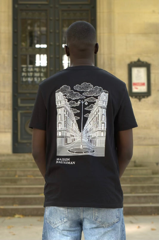 T-Shirt Nuit Sur Paris Noir
